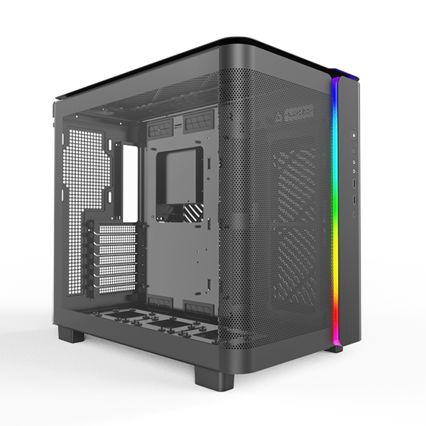 Montech King 95 ATX Case - Black/ White/ Red