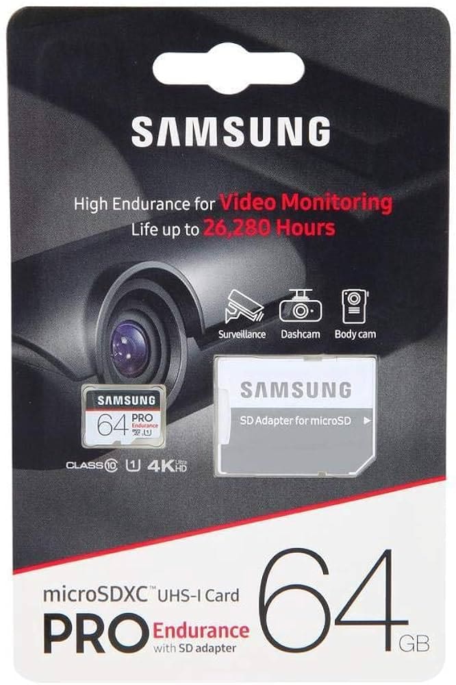 Samsung Micro SD with Adapter 64GB/128GB/256GB Pro Endurance
